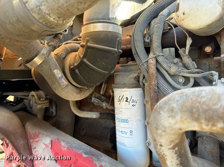 image for item DT2031 1997 Ford  LNT8000 flatbed truck with crane