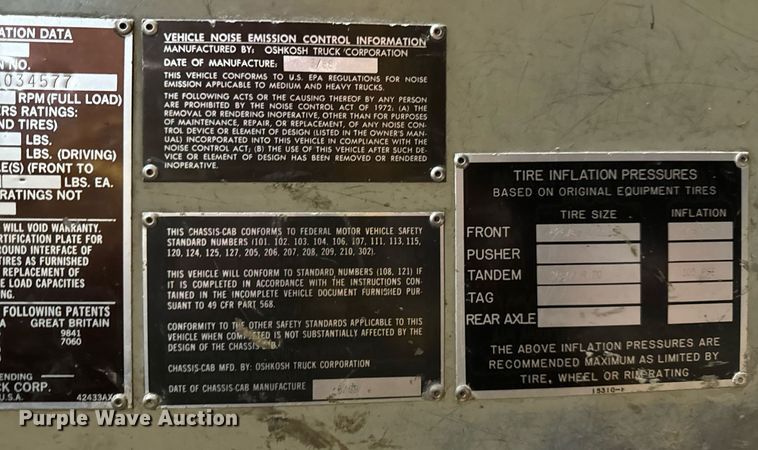 image for item DT2249 1988 Oshkosh  F-1840-SP ready mix truck