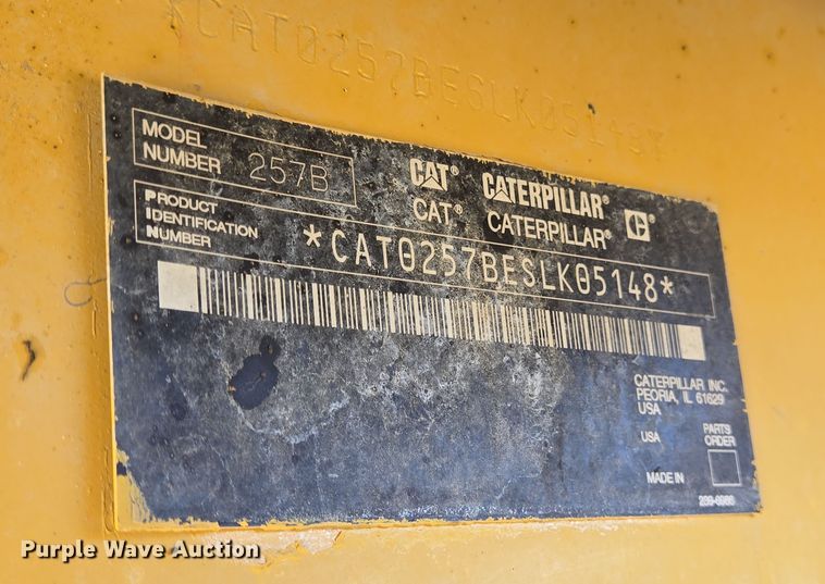 image for item DT5372 2006 Caterpillar 257B tracked skid steer loader