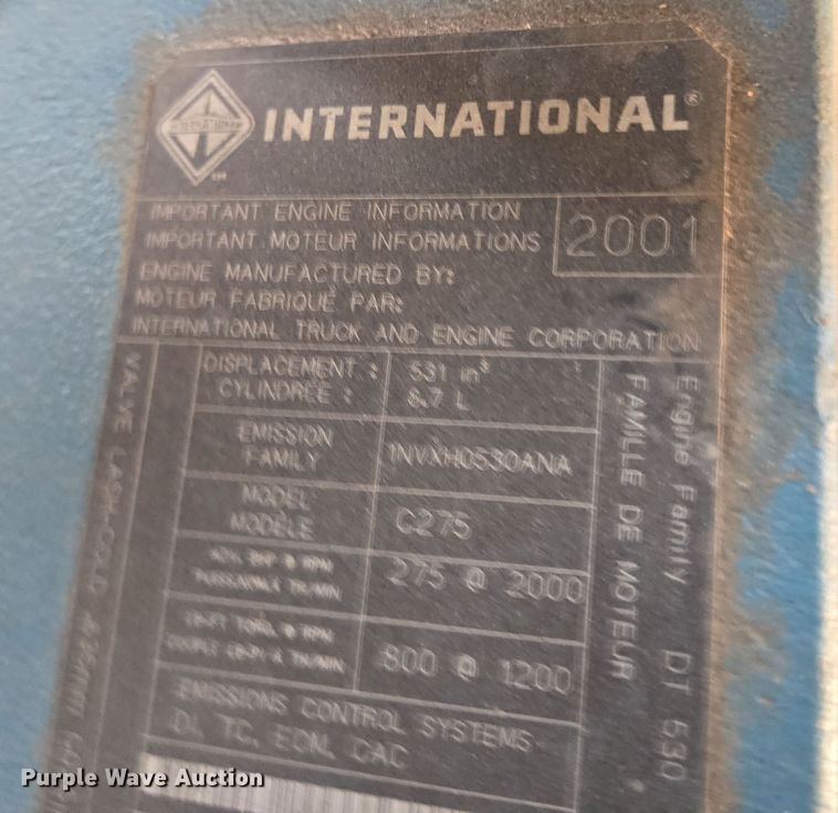 image for item DT5390 2002 International 2554 sewer jetter truck