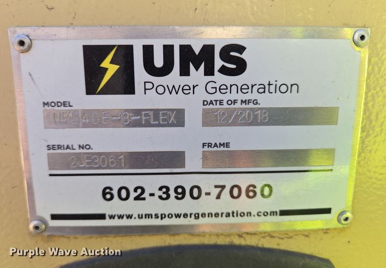 image for item DT5391 2018 UMS UMS40E-3-FLEX generator