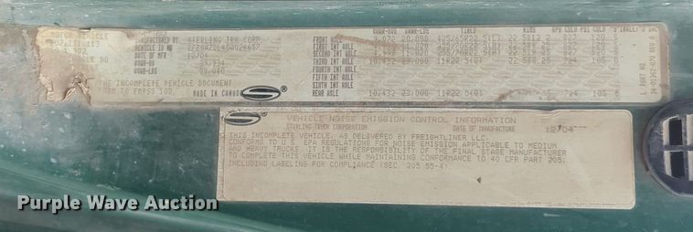 image for item DT6558 2005 Sterling L9500 dump truck