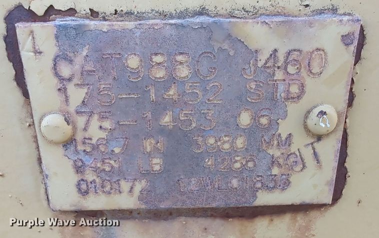 image for item DT6579 Caterpillar 988 Series 156