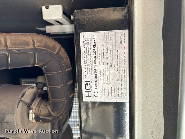 image for item DU3277 2019 Harrington Generators International  generator