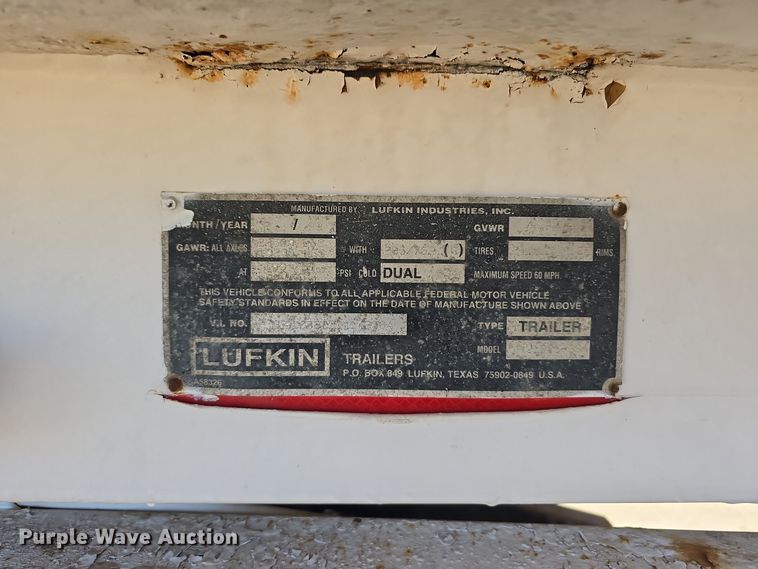 image for item DV0093 1999 Lufkin ULDII-38 end dump trailer