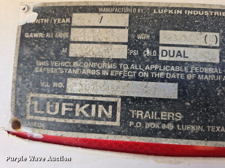 image for item DV0093 1999 Lufkin ULDII-38 end dump trailer