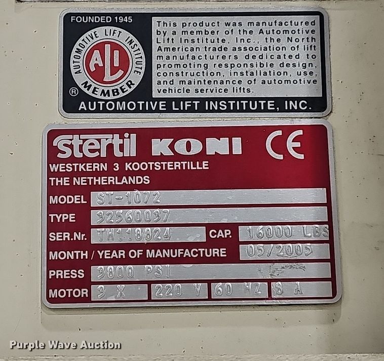 image for item DV0135 (4) Stertil Koni ST-1072 truck lifts