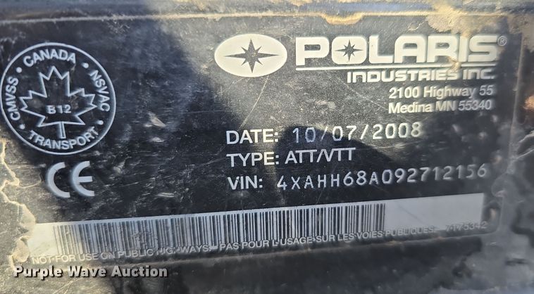 image for item DV0158 2009 Polaris  Ranger XP utility vehicle