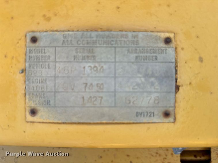 image for item DV2851 1979 Caterpillar 623B water wagon