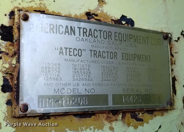 image for item DV6587 1970 International Harvester TD 20B dozer