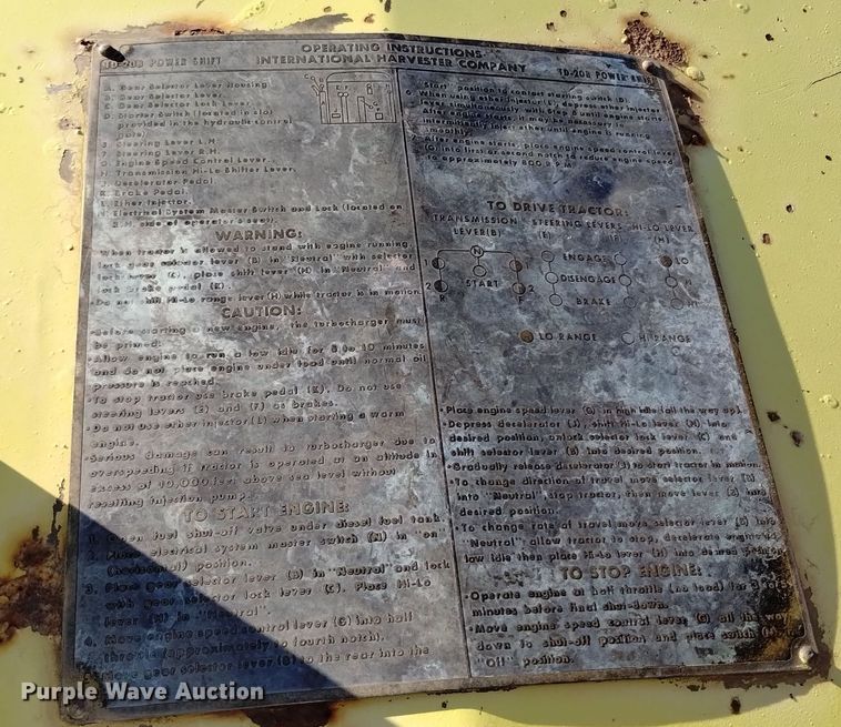 image for item DV6587 1970 International Harvester TD 20B dozer