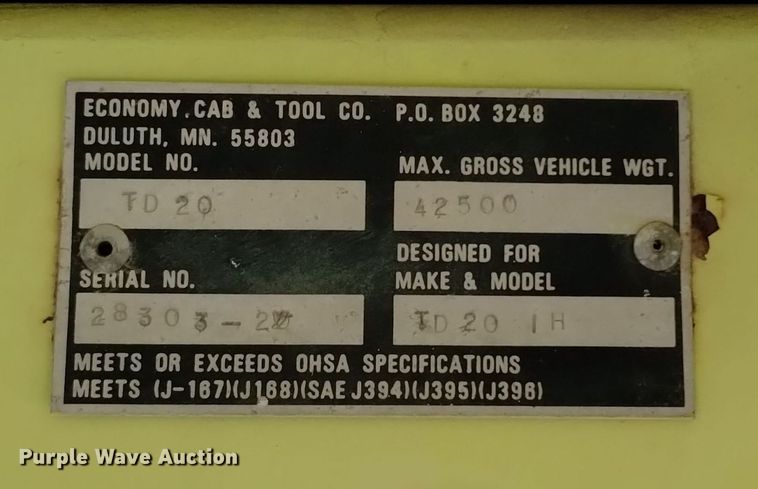 image for item DV6587 1970 International Harvester TD 20B dozer