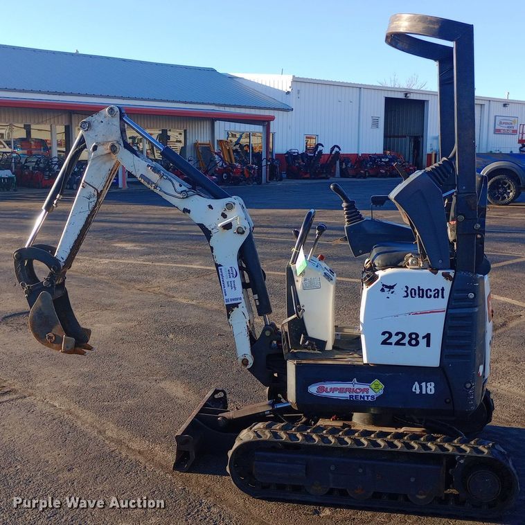 image for item DW0910 2017 Bobcat 418 mini excavator