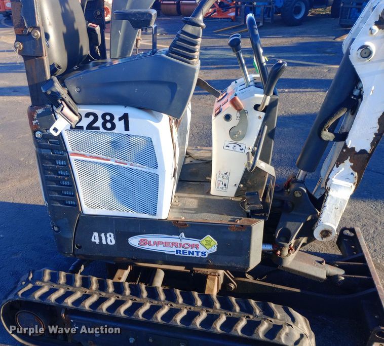 image for item DW0910 2017 Bobcat 418 mini excavator