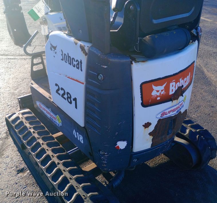 image for item DW0910 2017 Bobcat 418 mini excavator