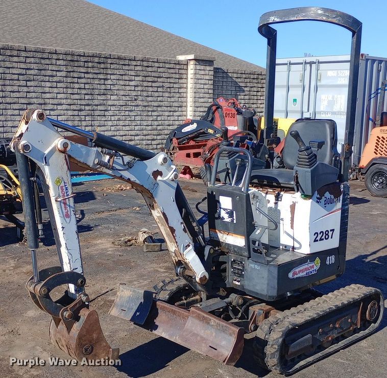 image for item DW0911 2017 Bobcat 418 mini excavator