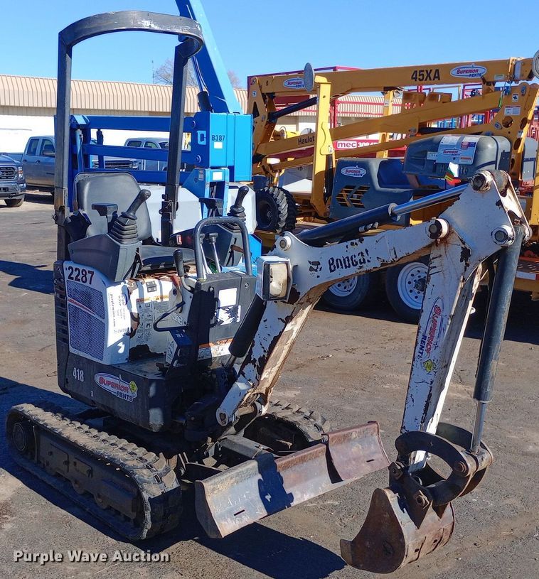 image for item DW0911 2017 Bobcat 418 mini excavator