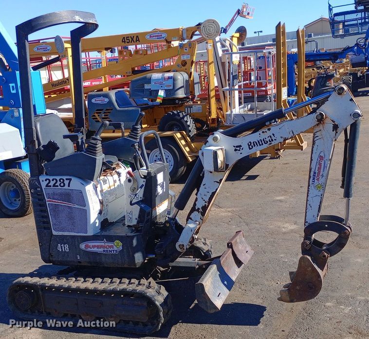 image for item DW0911 2017 Bobcat 418 mini excavator