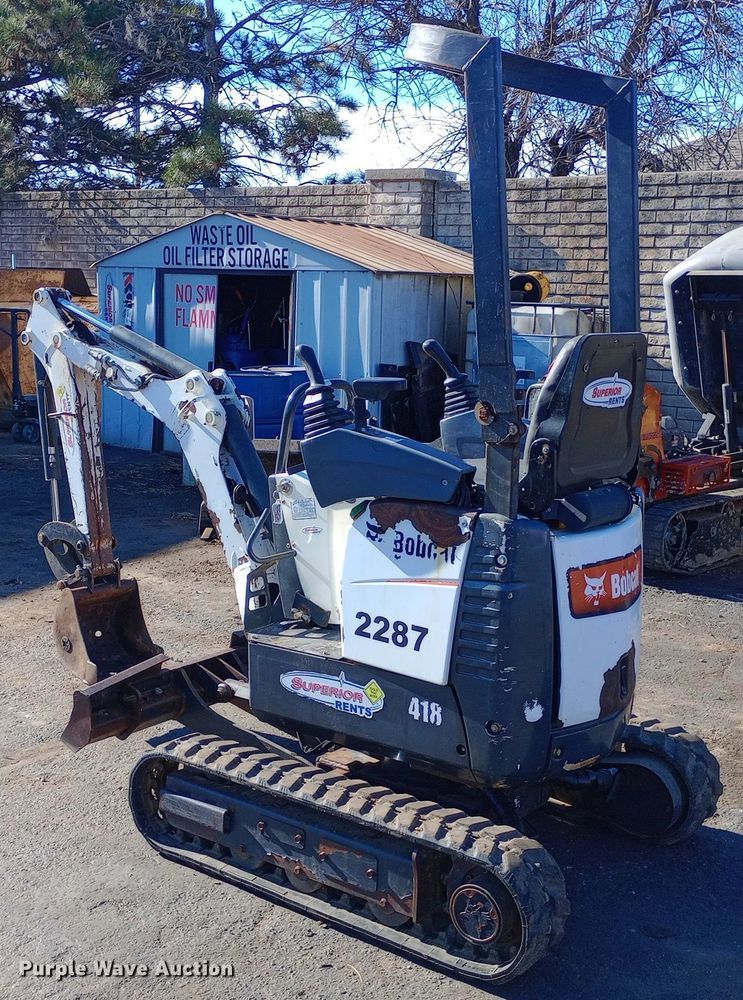 image for item DW0911 2017 Bobcat 418 mini excavator