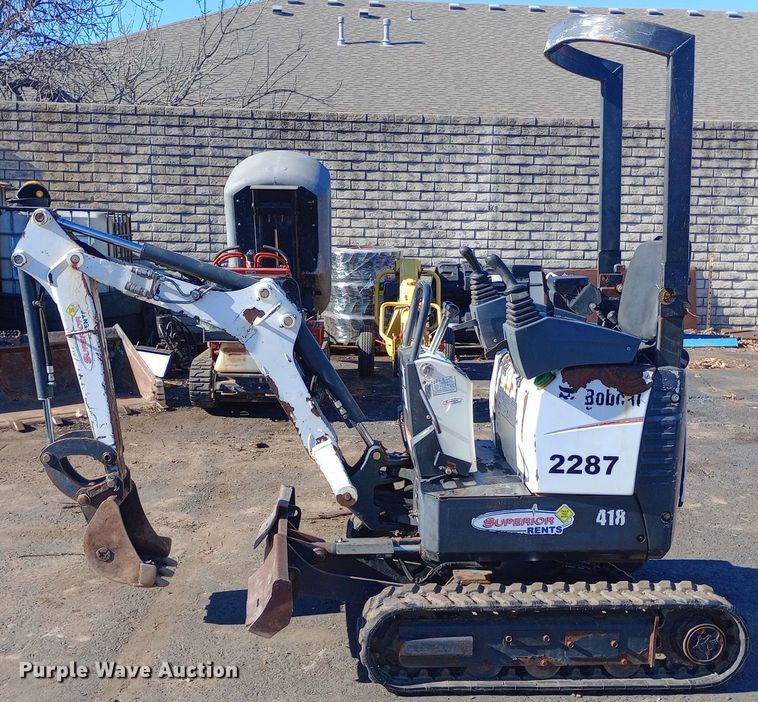 image for item DW0911 2017 Bobcat 418 mini excavator