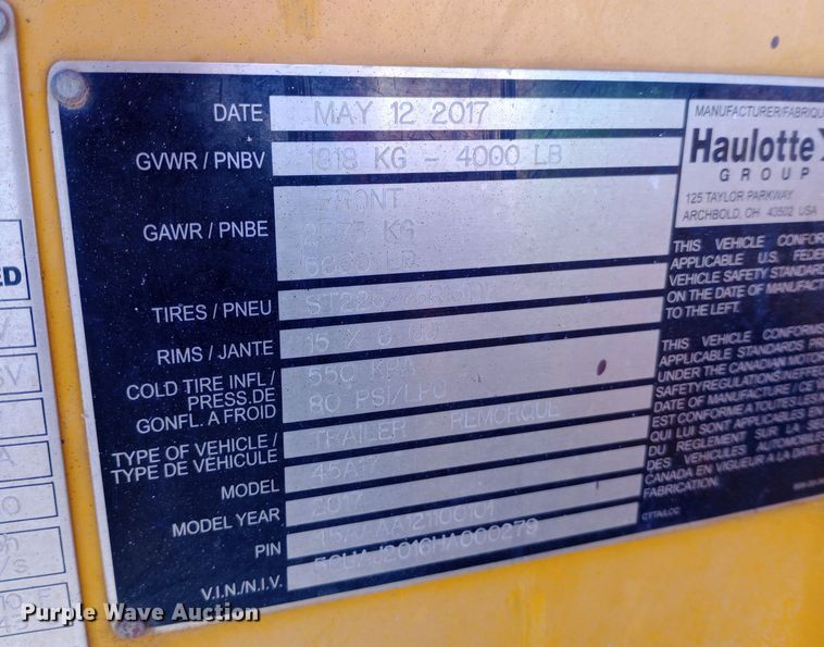 image for item DW0913 2017 Houlotte 4527A boom lift