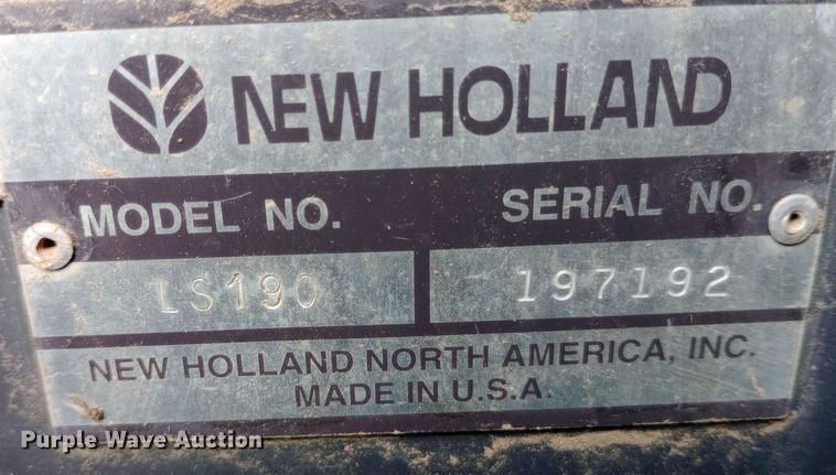 image for item DW0954 2002 New Holland LS190 skid steer loader