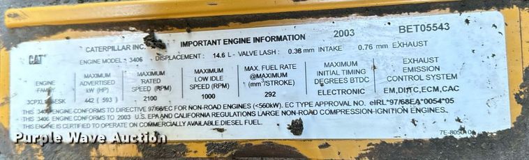 image for item DW2418 2004 Caterpillar 740 articulated haul truck