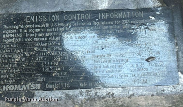 image for item DW2419 2015 Komatsu HM400-3 articulated haul truck