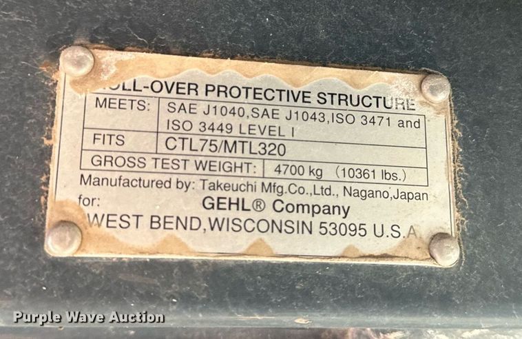 image for item DW2442 2012 Gehl CTL75 tracked skid steer loader