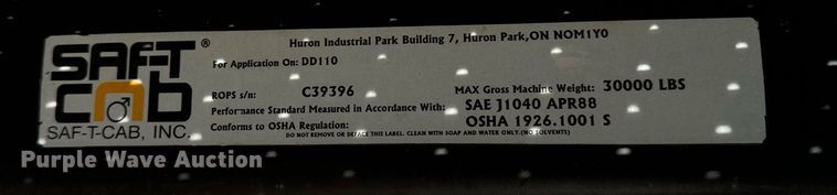 image for item DW2443 2001 Ingersoll Rand DD-110HF double drum vibratory roller