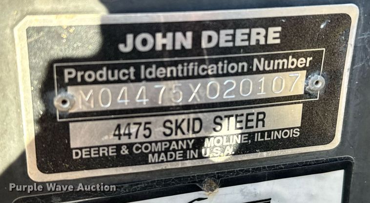 image for item DX3818 1995 John Deere 4475 skid steer loader