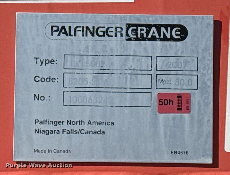 image for item EG2277 2008 International 7500 Crew Cab crane truck