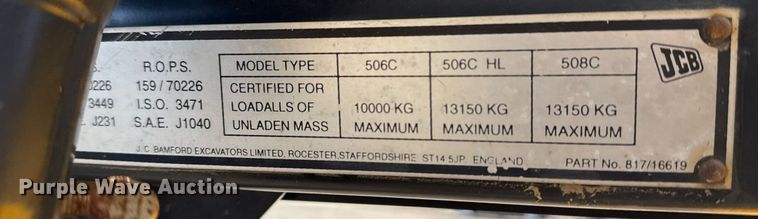 image for item EG2339 2006 JCB 506C HL telehandler