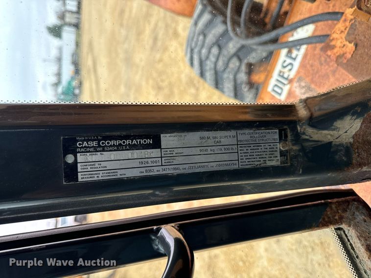 image for item EG7012 2001 Case 580 Super M backhoe