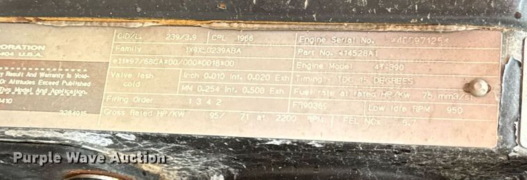 image for item EG7012 2001 Case 580 Super M backhoe