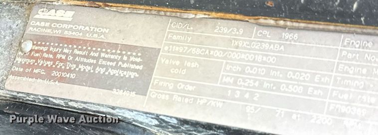 image for item EG7012 2001 Case 580 Super M backhoe