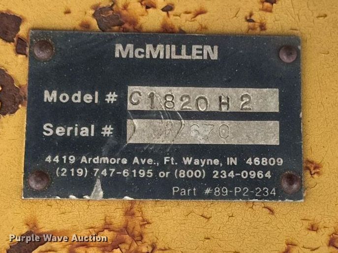 image for item EG7029 McMillen C1820H2 skid steer auger