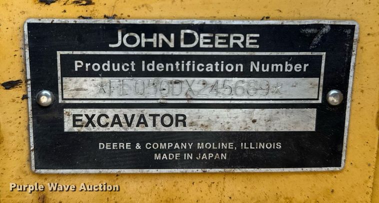 image for item EG7060 2007 John deere 50D mini excavator