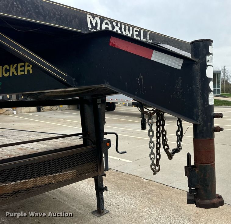 image for item EH7349 2015 Maxwell drop deck equipment trailer