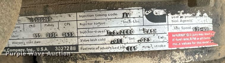 image for item EH7376 1984 GMC General water truck