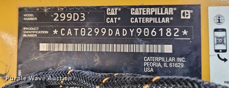image for item EI8694 2022 Caterpillar 299D3 tracked skid steer loader
