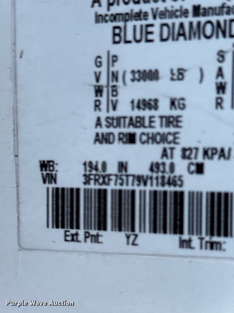 image for item EJ3309 2009 Ford F750 Super Duty bucket truck