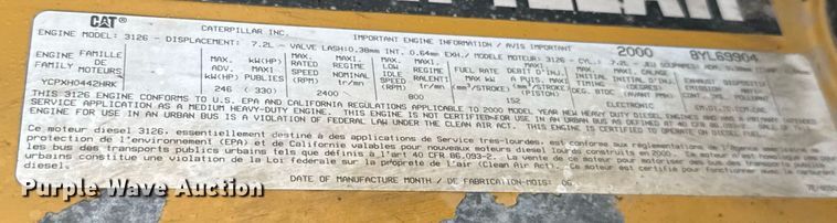 image for item EJ3326 2000 GMC C7500 dump truck