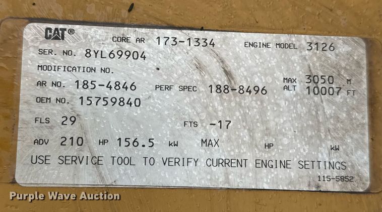 image for item EJ3326 2000 GMC C7500 dump truck