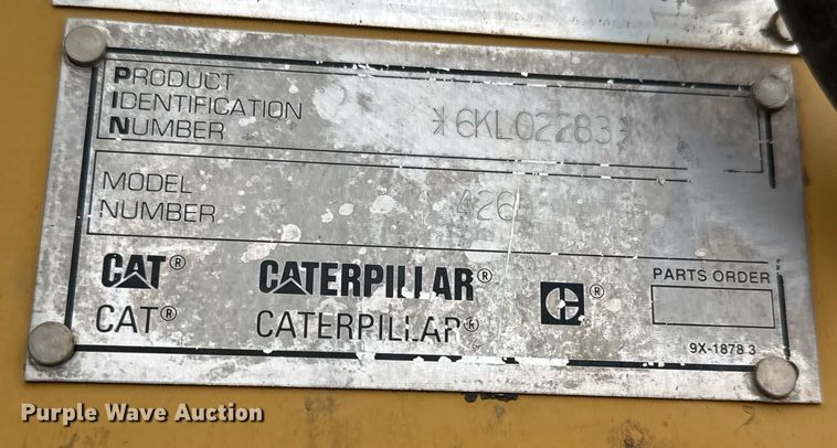 image for item EJ3334 1996 Caterpillar 426B backhoe