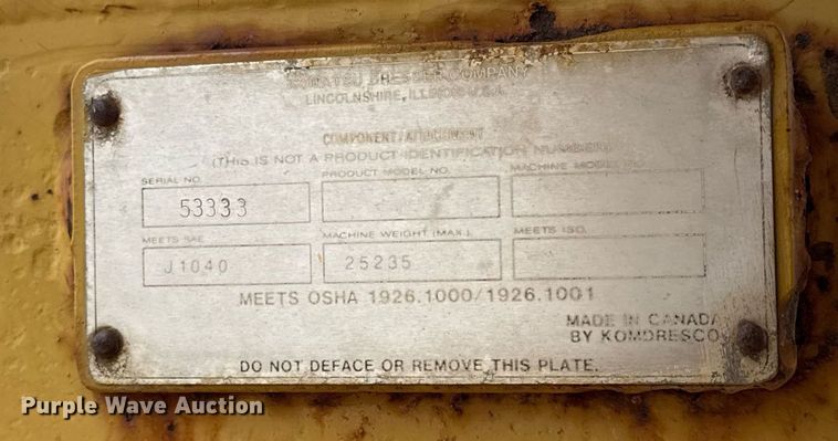 image for item EJ3336 1994 Komatsu WA120-1 wheel loader