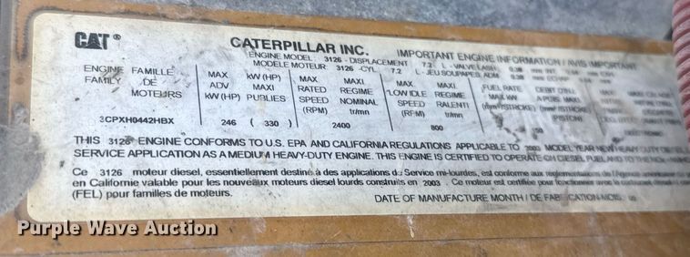 image for item EJ3337 2004 Freightliner Business Class M2 dump truck