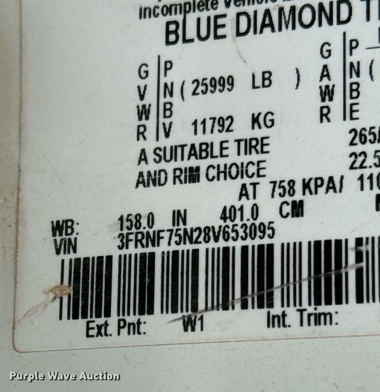 image for item EJ3341 2008 Ford F750 Super Duty XL water truck