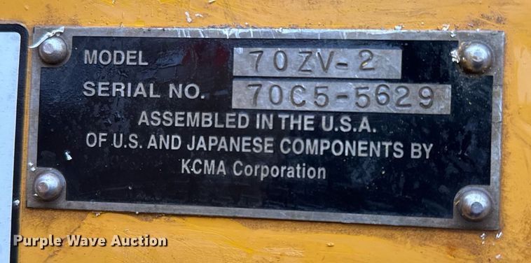 image for item EJ3349 Kawasaki 70ZV-2 wheel loader