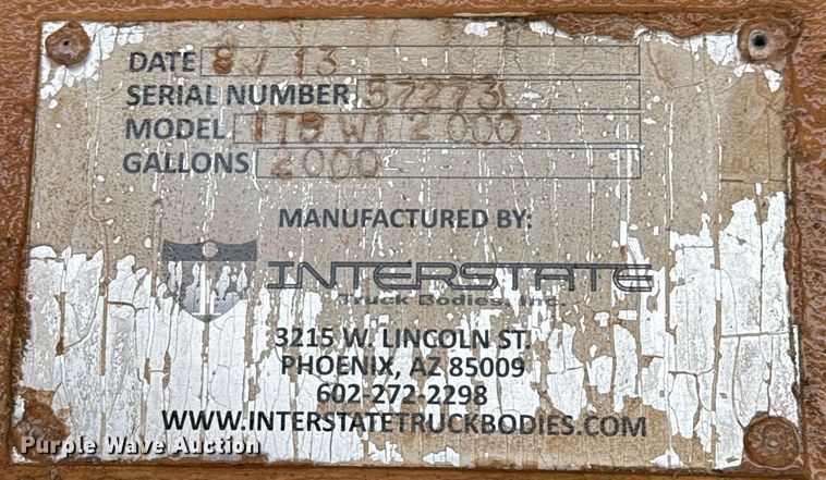 image for item EJ3352 2000 Freightliner FL70 water truck